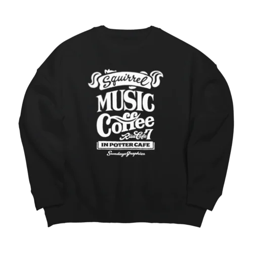 りすカフェ2017(白ロゴ) Big Crew Neck Sweatshirt
