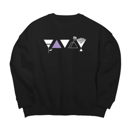 MEERR△FlowerBaseW Big Crew Neck Sweatshirt