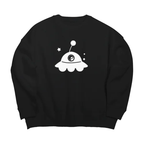 UFO 白 Big Crew Neck Sweatshirt