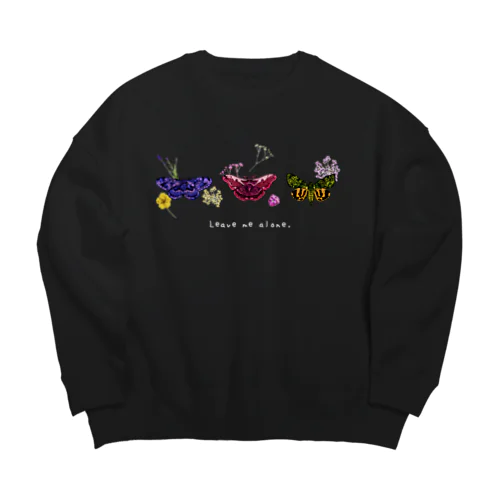 蛾とお花 Big Crew Neck Sweatshirt