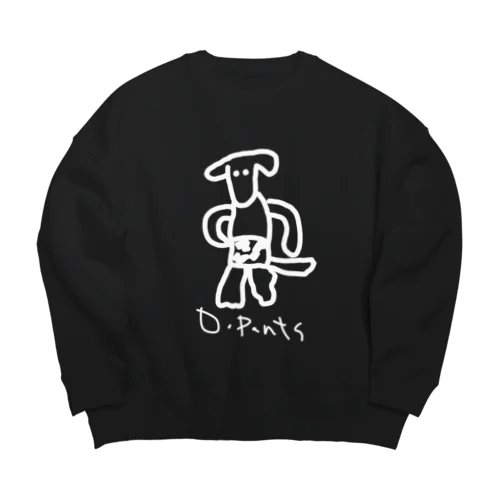 D.Pants1白 Big Crew Neck Sweatshirt