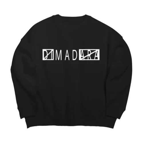 〼MAD〼 白/DB_16 Big Crew Neck Sweatshirt