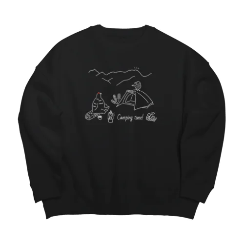 今夜は山でキャンプしよう（濃い色専用) Big Crew Neck Sweatshirt