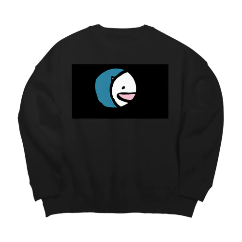 ねこをのぞく時、ねこもまたこちらをのぞいているのだ Big Crew Neck Sweatshirt