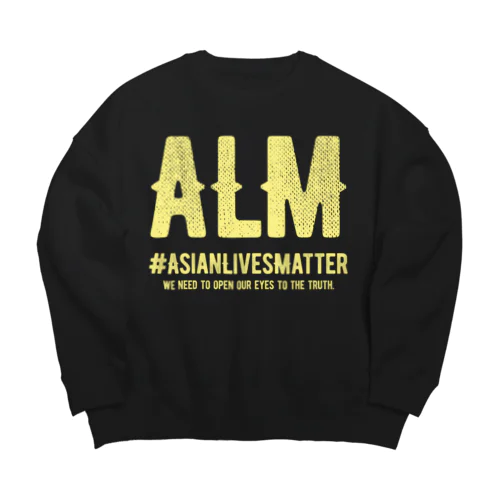 Asian Lives Matter。 黄 Big Crew Neck Sweatshirt