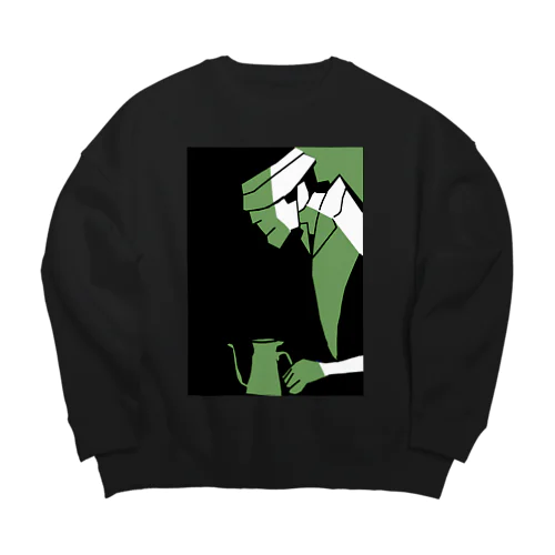 もちもちコーヒー Big Crew Neck Sweatshirt