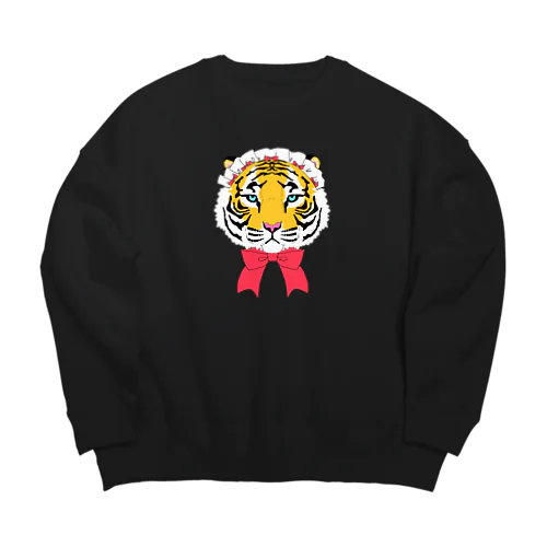 おめかし虎 Big Crew Neck Sweatshirt