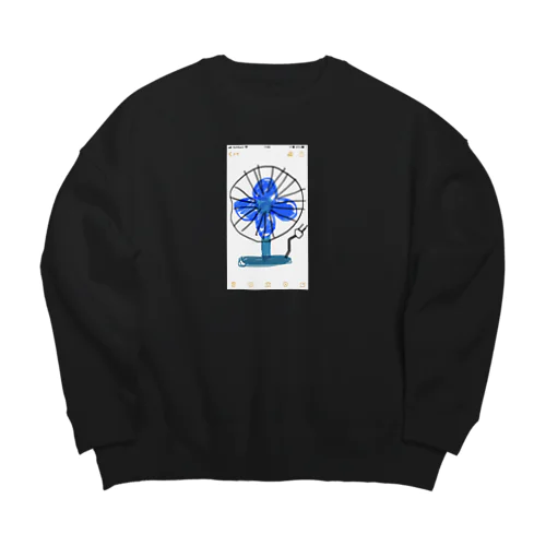 夏といえば扇風機 Big Crew Neck Sweatshirt