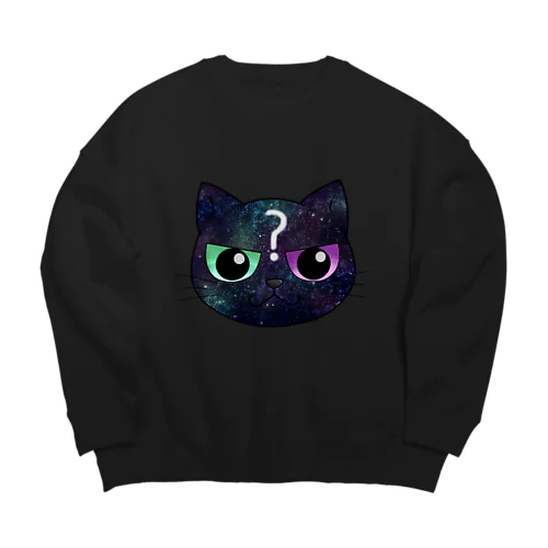 がくすちゅあーとオーバーサイズ猫スウェット Big Crew Neck Sweatshirt