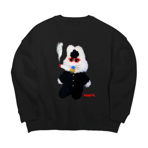 やさぐれヤンキープク Big Crew Neck Sweatshirt