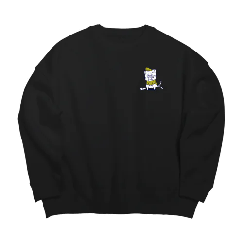 ヤンキー猫くん (黄色) Big Crew Neck Sweatshirt