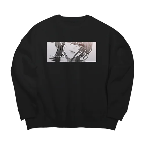 かっこいいおねえさん01 Big Crew Neck Sweatshirt