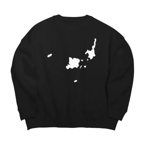 八重山白地図　バックプリント Big Crew Neck Sweatshirt