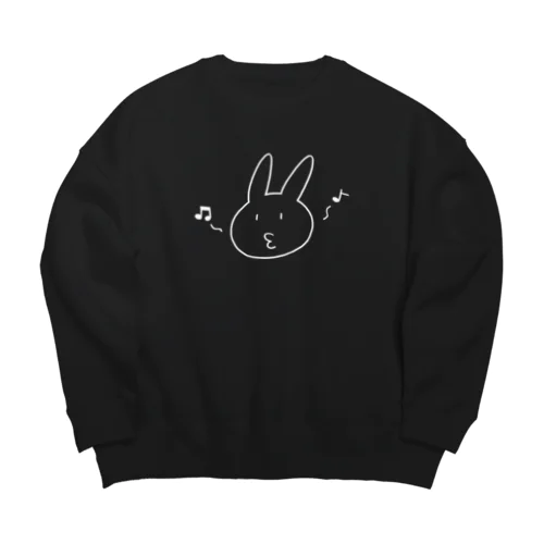 陽気なウサギ Big Crew Neck Sweatshirt