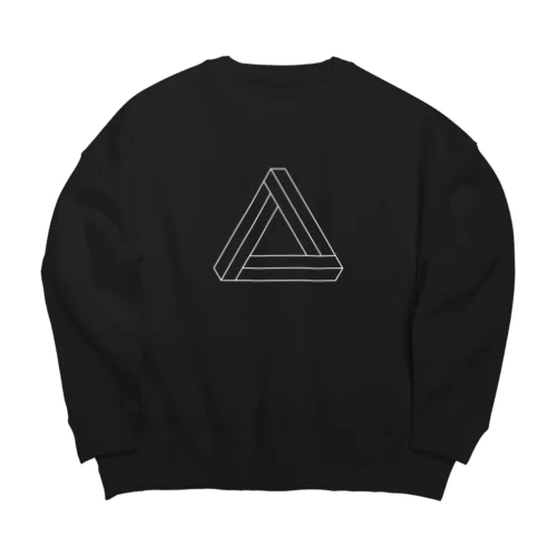 幾何学模様（ トライアングル ） Big Crew Neck Sweatshirt