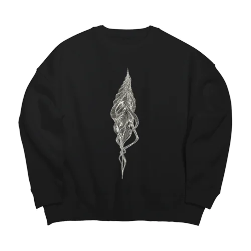 巻貝（白） Big Crew Neck Sweatshirt