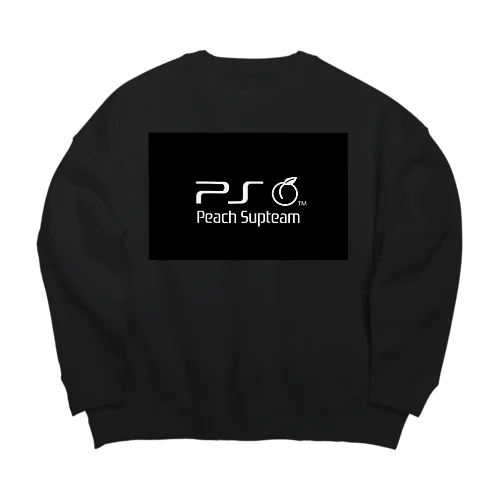 PEACH_BLACK Big Crew Neck Sweatshirt