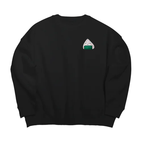 ねてるおにぎり Big Crew Neck Sweatshirt