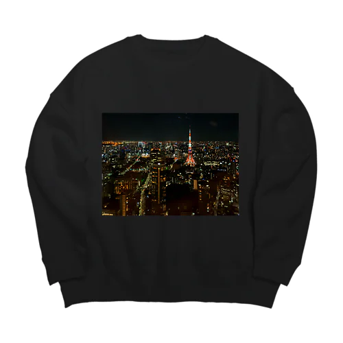 東京の夜景 Big Crew Neck Sweatshirt