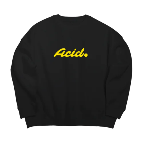 Acid ☺ Yellow Big Crew Neck Sweatshirt