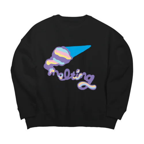 メルティングアイス Big Crew Neck Sweatshirt