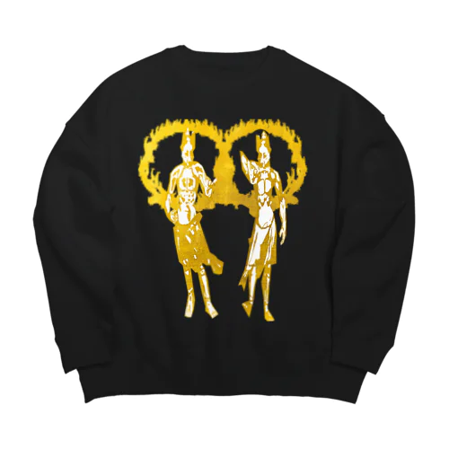 コンコンコン金剛力士像 （金） Big Crew Neck Sweatshirt