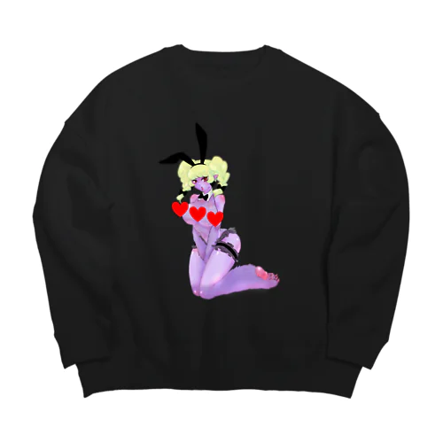 逆アミアミバニーベロニカ Big Crew Neck Sweatshirt