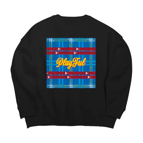 琉球絣 Big Crew Neck Sweatshirt