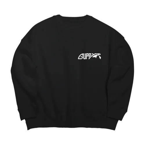 GUPPYロゴ(白) Big Crew Neck Sweatshirt