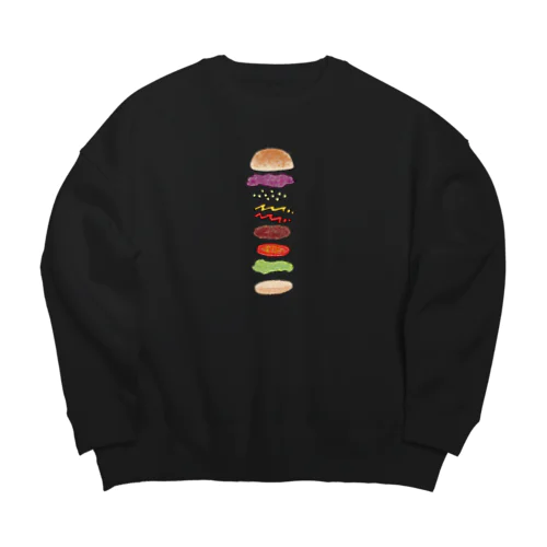 ハンバーガー Big Crew Neck Sweatshirt
