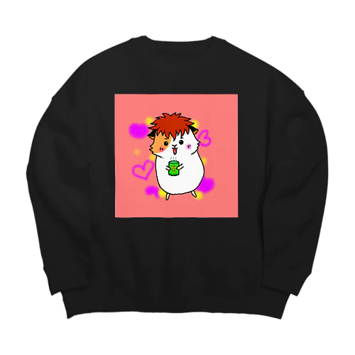 ゆかいなモルモット Big Crew Neck Sweatshirt