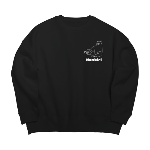 のんびり熊 ビッグスウェット Big Crew Neck Sweatshirt