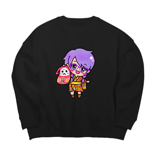 アキバウリちゃん Big Crew Neck Sweatshirt