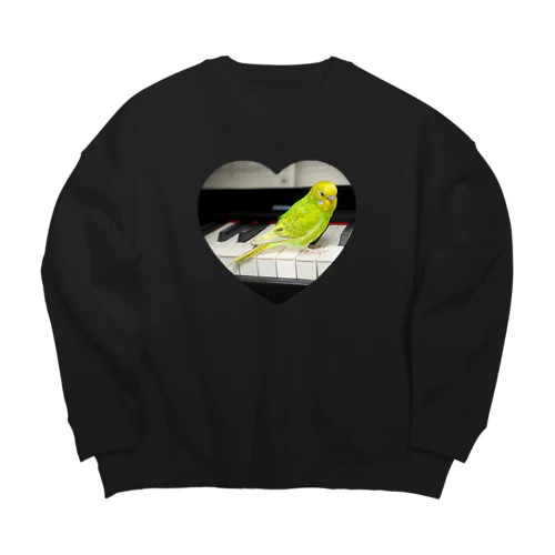 セキセイインコのゆずくん Big Crew Neck Sweatshirt