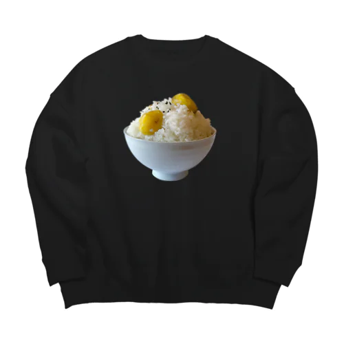 栗ご飯（黒ごまあり） Big Crew Neck Sweatshirt