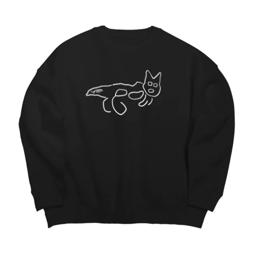 古代ねこ Big Crew Neck Sweatshirt