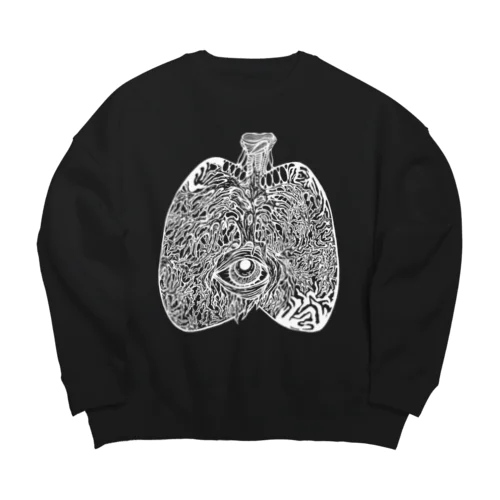 呼吸(透過・反転ver.) Big Crew Neck Sweatshirt