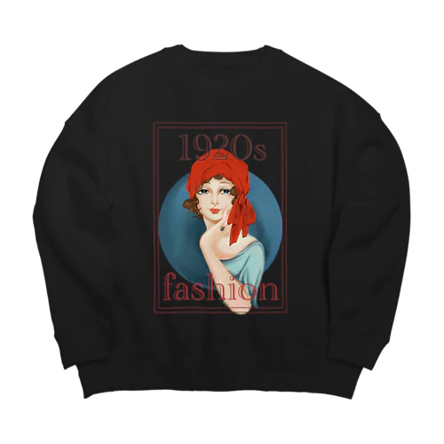 レトロガールなあの人 Big Crew Neck Sweatshirt