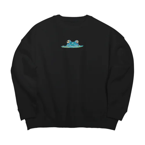 こっち見るカエル Big Crew Neck Sweatshirt