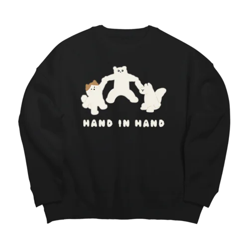 hand in hand / 手をつないで Big Crew Neck Sweatshirt