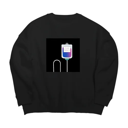 点滴モチーフ Big Crew Neck Sweatshirt