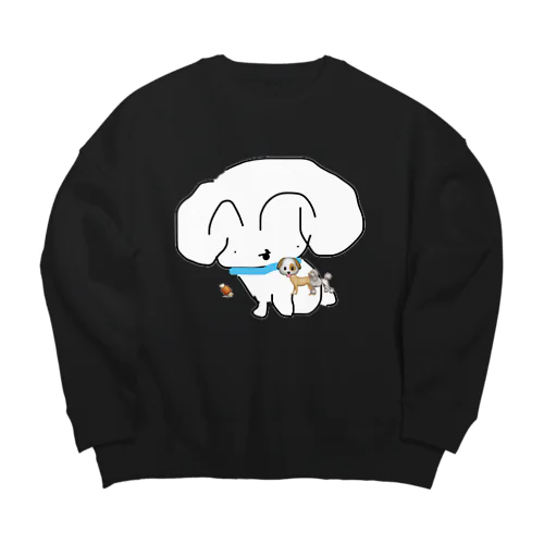 しろい犬 Big Crew Neck Sweatshirt