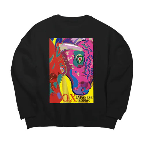 ZODIAC ox（丑） Big Crew Neck Sweatshirt