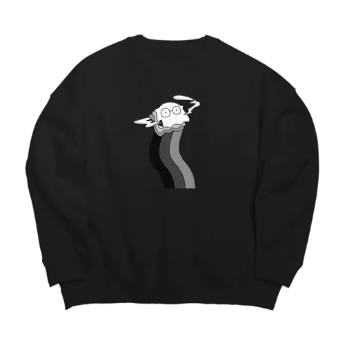 眼鏡めんだこ君 Big Crew Neck Sweatshirt