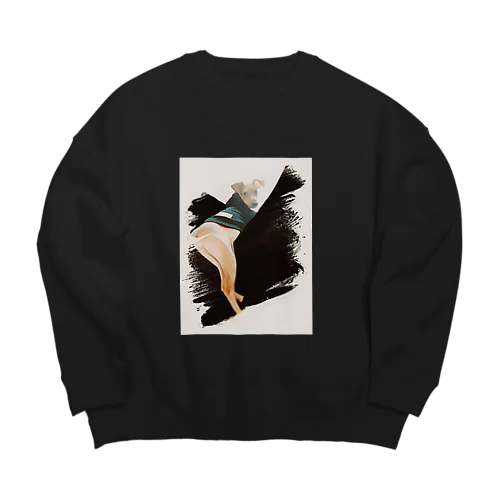 犬　ミニピン　ミニチュアピンシャー Big Crew Neck Sweatshirt