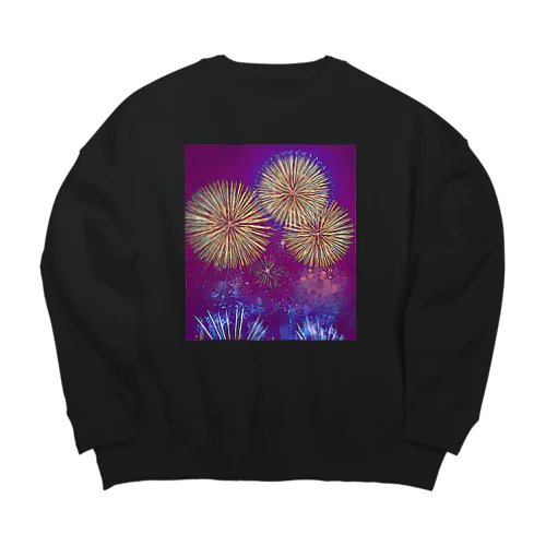 花火シリーズ Big Crew Neck Sweatshirt