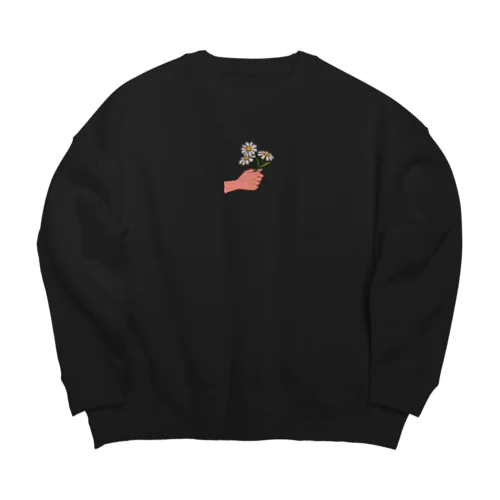 手に花を Big Crew Neck Sweatshirt