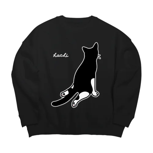 ハチワレ猫　ハチ Big 背面 ver. Big Crew Neck Sweatshirt