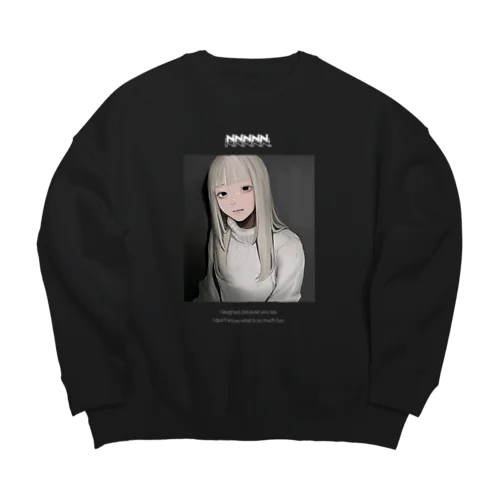 わらってみたよ、 Big Crew Neck Sweatshirt