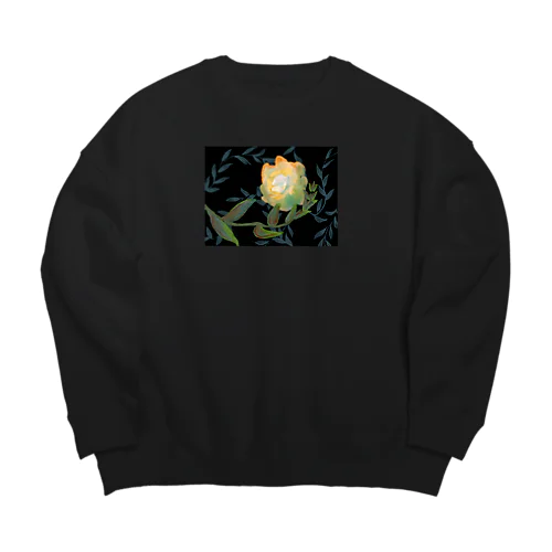 赤朽葉色のふらわーーー❺ Big Crew Neck Sweatshirt